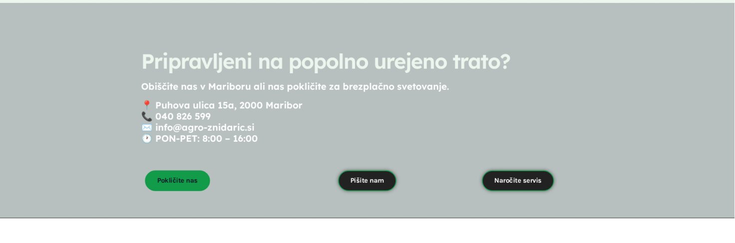 Final CTA before — generic photo with stacked buttons, no visual hierarchy